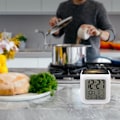 Miniatyrbillede 6 af 8: Led-vækkeur, Ocean After Storm Print Digital Alarm Clock Mood Light Alarm Clock Soveværelse Dekor Ur Versatile Alarm Clock Hvid Hvid