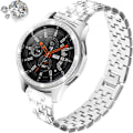 Miniatyrbild 2 av 9: Band kompatibel med   Galaxy Watch 46mm / Gear S3 Frontier/Classic, 22mm Bling Rhinestone Diamond Metal Strap med Bezel Ring Cover Replacement