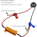 Miniatyrbillede 4 af 5: 50W 8 ohm belastningsmodstande til LED-pærer - Fix Hyper-Flashing (4 stk.)