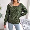 Miniatyrbild 2 av 5: Mysig hösttröja för kvinnor, snygg pullover för höst och vinter