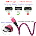 Miniatyrbild 2 av 5: Micro USB-kabel 10FT, 2-pack lång nylonflätad Android USB-laddare
