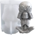 Miniatyrbillede 1 af 5: 3D Kranie Lys Form Kolonne Silikoneform
