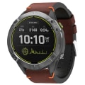 Miniatyrbillede 1 af 4: For Garmin Enduro 26mm Læder Søm Stål Spænde Urrem UQN Coffee