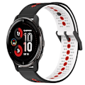 Miniatyrbild 1 av 5: För Garmin Venu 2 Plus 20mm Trefärgad Andningsbar Silikonklockarmband DWZ Black-White-Red