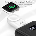 Miniatyrbillede 5 af 7: Justerbar iWatch-oplader kompatibel med Apple Watch-oplader til rejser, kontor, hjem, bil, roterende USB A-stik Hvid  Hvid  Hvid  Hvid