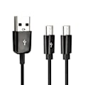 Miniatyrbilde 1 av 5: USB Type C Splitter Ladekabel .1ft 2 i 1 Multi Ladekabel