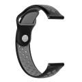 Miniatyrbillede 3 af 3: For Garmin Fenix Chronos To-farvede udskiftningsrem til urrem PCW Black Red