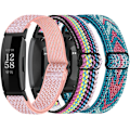Miniatyrbillede 1 af 5: Elastiske nylonremme til Fitbit Inspire - 3-pak erstatningsremme