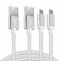 Miniatyrbillede 1 af 5: Android-oplader Micro USB-kabel 2-pak 6FT hurtigopladningskabel