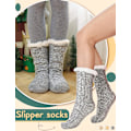 Miniatyrbild 2 av 5: Dam Fuzzy Tofflor Strumpor Fluffy Mysig Stuga Vinter Varma Fleece Plysch Stickad med