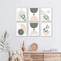 Miniatyrbild 2 av 5: Boho väggkonsttryck - Salviagrön abstrakt geometrisk boho-dekor