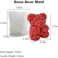 Miniatyrbillede 2 af 5: Forme, 3D Sløjfe Rose Bjørn JDH Forme