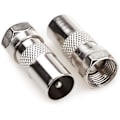 Miniatyrbillede 1 af 5: Tv T/F-stikkontakt Stik til Rf koaksialkabeladapter type F