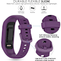 Miniatyrbillede 3 af 5: Bløde silikonebånd, der er kompatible med Garmin Vivosmart 5-remme