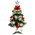 Miniatyrbillede 3 af 5: Julestjerne-topfigur - Glitrende juledekoration (sølvblå)