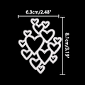 Miniatyrbillede 2 af 5: Metal skæredåse stencils - Hjerteform til DIY Scrapbooking Kortfremstilling