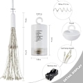 Miniatyrbilde 6 av 9: 4 Pakke Fyrverkeri Lys Led Kobbertråd Stjerne Lysstrenger 8 Moduser Batteridrevne Eventyrlys med Fjernkontroll, Bryllup Dekorative Hengende Lys for