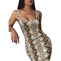 Miniatyrbilde 3 av 5: Kvinners Sexy Bodycon Tank Kjole Ermeløs Basic Midi Club Kjoler