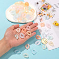 Miniatyrbillede 3 af 5: 150 stk 6 farver Imitation Jelly Akryl Lænkeringe Hurtiglås