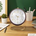 Miniatyrbillede 6 af 7: Lille ur, med snooze, natlys, baerydrevet, ingen tikkende lyd, analog ur til soveværelse, stue mørk