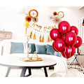 Miniatyrbillede 2 af 5: Rubyrød ballon 10 tommer dobbeltfyldt latexballon Valentinsdag