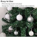 Miniatyrbilde 5 av 5: Hvite 2,5\" julekuler julepynt ornamenter knusesikre