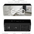 Miniatyrbild 5 av 5: Digital väckarklocka för sovrum, LED elektronisk väckarklocka, USB-port, Baery backup väckarklocka, justerbar ljusstyrka med temperatur/snooze 002