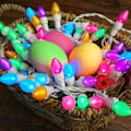 Miniatyrbild 5 av 7: Påskljussträng 50 LED Flerfärgade Julgransljus Vit Tråd Pastell Strängljus Anslut för Sovrum Inomhus Uteplats Krans Karneval Påsk