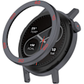 Miniatyrbild 3 av 5: Bezelring Kompatibel med Nothing by CMF Watch Pro 2 Bezel Självhäftande Skydd Anti-Repor Metall Skyddsram Fodral Loop (GråRöd&SilverRöd) Gr