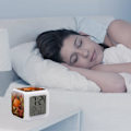 Miniatyrbild 5 av 8: Växande pumpa tryckt digital väckarklocka, reseväckarklocka, liten väckarklocka för sängbord, väckarklocka batteridriven vit vit