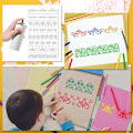 Miniatyrbilde 3 av 5: 8 stk Mandala Border Maling Stencils - DIY Kunst og Håndverk Stencils