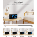 Miniatyrbild 2 av 7: Digital väckarklocka för sovrum - Stor 7,5'' LED-display med dimmer, snooze, 7-färgad nattlampa, enkel att ställa in, USB-laddare, baery backup,