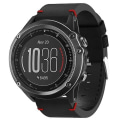 Miniatyrbillede 1 af 5: For Garmin Fenix 3 Hr 26mm Læder Søm Stål Spænde Urrem TCL Black