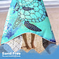 Miniatyrbillede 2 af 5: Mikrofiber letvægts tynde strandhåndklæder til voksne Kompakt