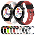 Miniatyrbillede 3 af 5: Til Garmin Forerunner 158 20mm To-farvet silikoneurrem QBN Black-White