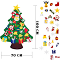 Miniatyrbild 5 av 5: Filt julgran Set 20st Ornament Väggdekor för barn julklapp