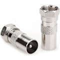 Miniatyrbillede 2 af 5: Tv T/F-stikkontakt Stik til Rf koaksialkabeladapter type F