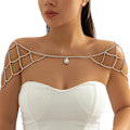 Miniatyrbillede 2 af 5: Multi Layer Axel Kedja Halsband Metall Tofs Layered