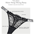 Miniatyrbild 5 av 5: Shine Strap Thong Underkläder för kvinnor, mycket sexig kollektion
