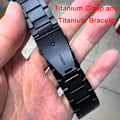Miniatyrbild 2 av 3: för Galaxy Watch 7 Ultra Band 47mm, Titanium Metal Ersättningsrem för Män och Kvinnor Kompatibel med Galaxy Watch Ultra Band, Svart