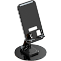 Miniatyrbillede 1 af 5: Mobiltelefonholder Stand 360° Rotation Telefonholder Foldbar Skalerbar Kontorbord Justerbar Bærbar til Rejser Sort, Lille, B120231104