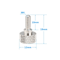 Miniatyrbillede 2 af 5: M4 Messing Tommelfinger Skrue - Knap Hoved Kappe (2 stk)