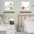 Miniatyrbillede 7 af 7: Digitalt vækkeur, solopgangs vækkeur til børns soveværelse, 9 farver natlys, bordlampe til læsning, øjenbeskyttende bordlampe, stor temperatur,