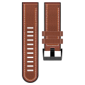 Miniatyrbillede 2 af 5: For Garmin Fenix 7x Tricolor Stitching Silikone Læder Rem SIV Brown