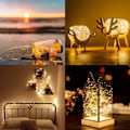 Miniatyrbillede 7 af 7: 6 stk. 20ft 60 LED-lyskæde med fjernbetjening, timer, vandtæt juledekoration, batteridrevet, blinkende ildfluelys til soveværelse, have, påske,