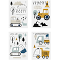 Miniatyrbild 2 av 5: 37 st Cartoon Bulldozer Grävmaskin Väggdekaler - Dekor för Pojkrum