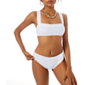 Miniatyrbillede 1 af 5: Bred Stropper Neon Bandeau Bikini Sæt til Kvinder Polstret Højtsnit To Dele