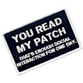 Miniatyrbild 3 av 5: Du läser min patch som räcker till social interaktion för en dags taktisk patch - broderad moralapplikation