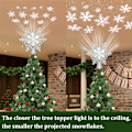Miniatyrbilde 2 av 5: Juletrær Topper Lighted med Snowflake Projector Lights, Led Star Tree