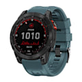 Miniatyrbild 2 av 5: Silikonarmband för Garmin Tactix 7 Pro/Fenix 7X/Fenix 6X Pro 26mm med svart spänne Navy Blue